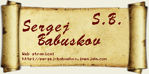 Sergej Babuškov vizit kartica